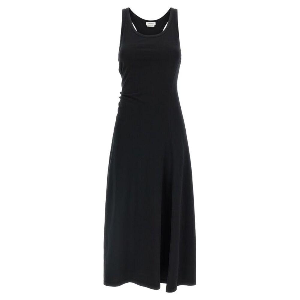 Alexander McQueen Black Cotton Long Women's Dress